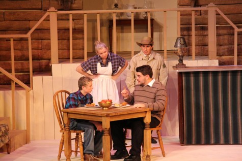 David (Luc Pham), Catherine (Katie White), and Betty (Lillie Anderson) show concern for Ellard’s (Jack Dregne) actions as Charlie (Ian Williams) observes silently.