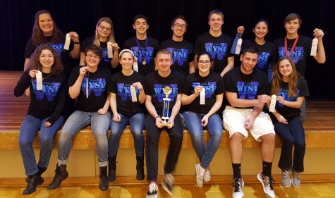 WYSE team members, FRONT ROW (left to right): Adria Ramey, Madeline St. Claire, Jenna Powers, Jake Dregne, Gretchen Glick, Gage Soat, Brooke Einsweiler. BACK ROW (left to right): Stephanie Hyde, Julia Lieb, Julian Butts, Luc Pham, Hunter Holland, Sofia Sanchez, Adam Swisher.