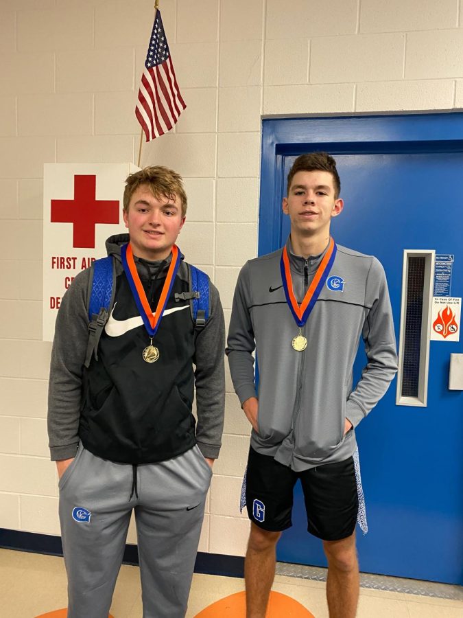 Captain: Connor and Ethan get a picture with their medals after a long championship game. “Its a great feeling to be told you are one of the top six players,” said Glasgow 24. “It really shows how hard work pays off”.