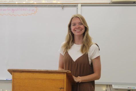 Lillie Anderson-Beadle is smiling for the camera as Galena High School’s new English teacher. She teaches both freshman and senior classes. “ I cant wait to watch the students grow and become young adults,” said Anderson-Beadle. 