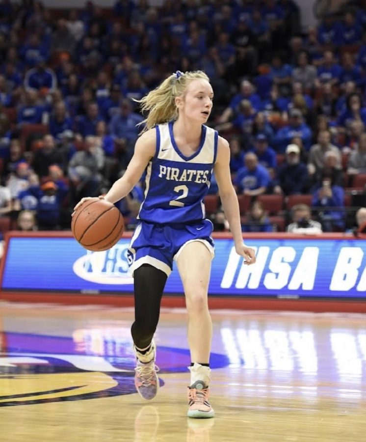 Gracie Furlong as she plays in last years state tournament. “Being able to experience a state game is something that I will never forget,” said Gracie Furlong ‘25. “I am really hoping we can make another big run this year.” The Galena Pirates ended up taking state runner-up last season! 