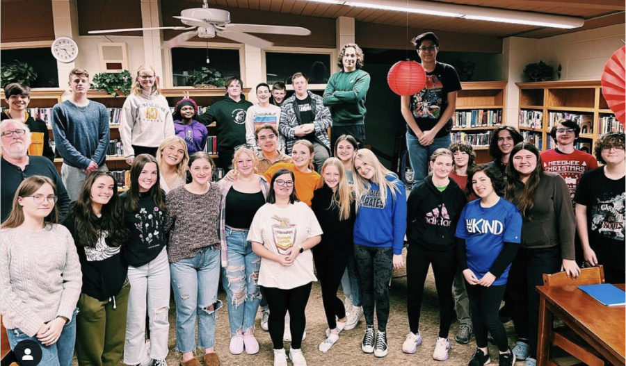 The cast of The Totally Rockin’ 80’s Prom met all together for their first read-through of the script. The cast includes 31 people, along with one student director. This interactive performance will be held on April 20, 21, and 22. “I hope everyone can make it to this play,” said senior, Caleb Soat, “It’s going to be a fun one!”