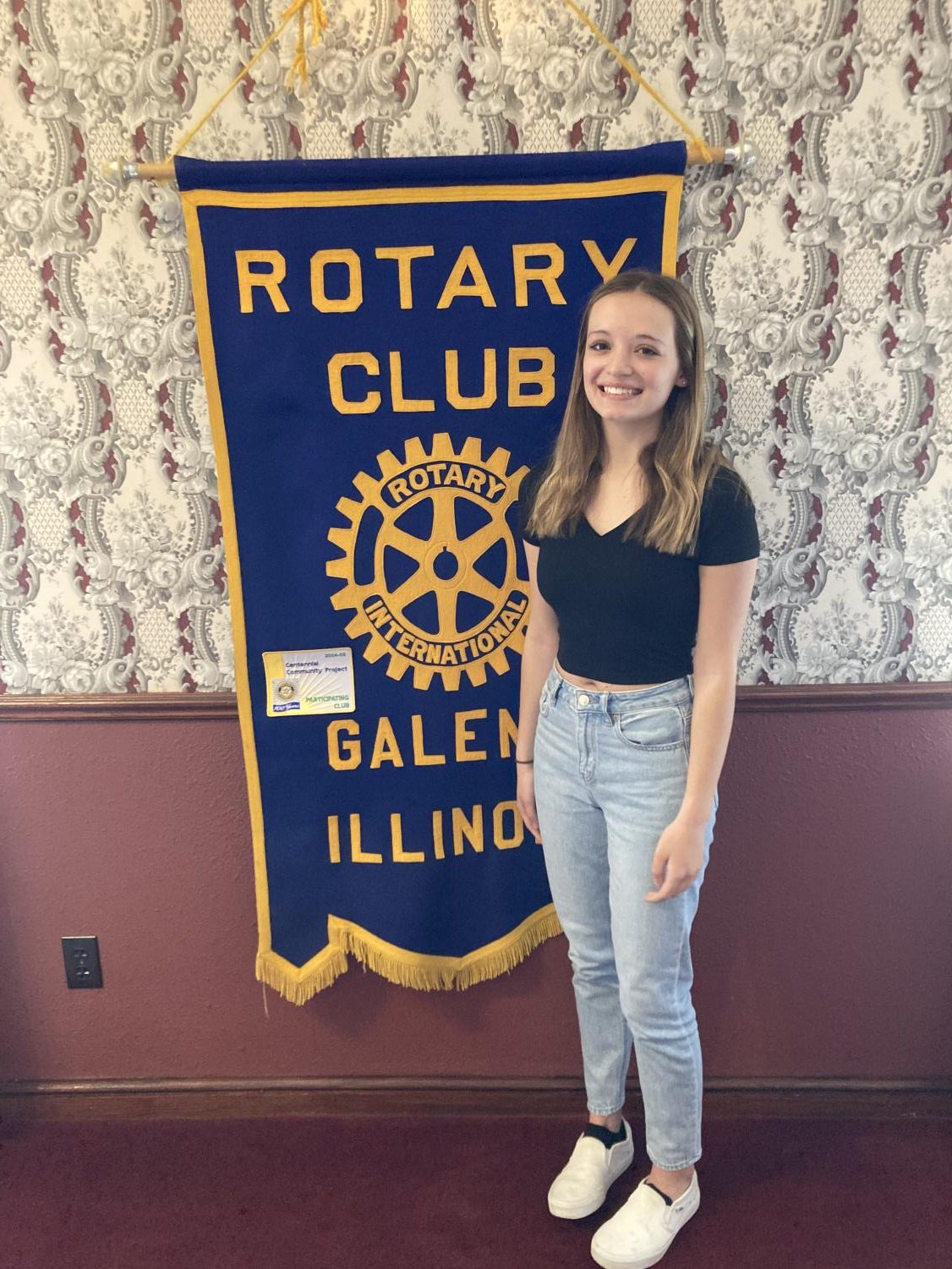 Lilly Potter is shown smiling for a picture at the DeSoto House Hotel after winning Rotary Student of the Quarter. Every teacher thinks she is a delight in their classrooms. “I was so excited to win this award because it’s showing people how much hard work I put into this last quarter,” said Potter. “I hope this inspires others to work hard because winning this award is an honor.”