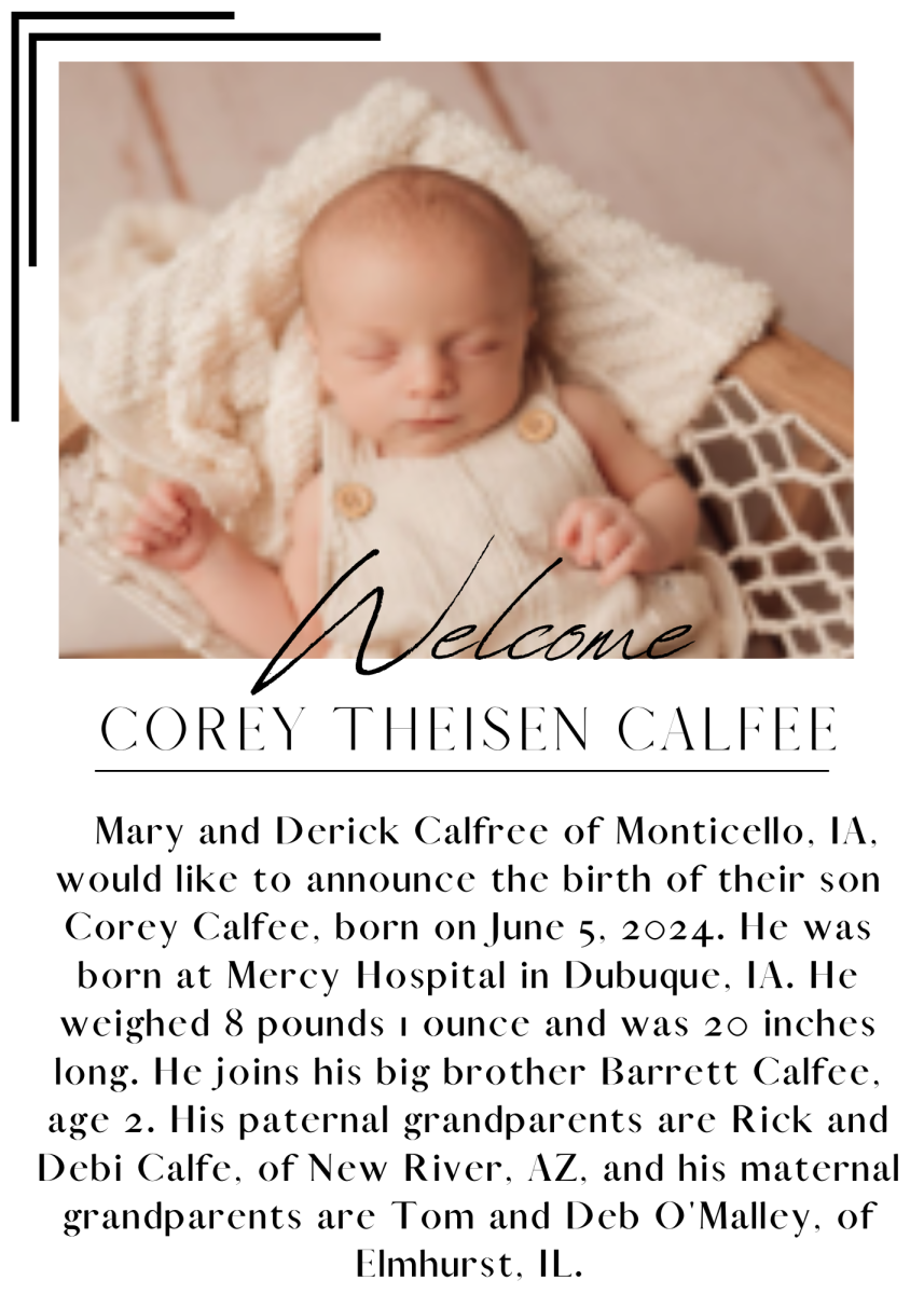 Welcome Baby Calfee