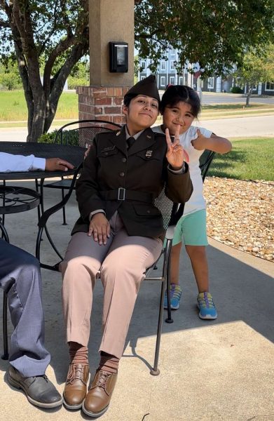 From high school hallways to military boot camps! Marisol Trujillo’25 and her niece smiling proudly after Trujillo graduated from basic training. She spent 10 weeks in training over the 2024 summer. “I am very grateful that I was able to experience it all,” said Trujillo. 