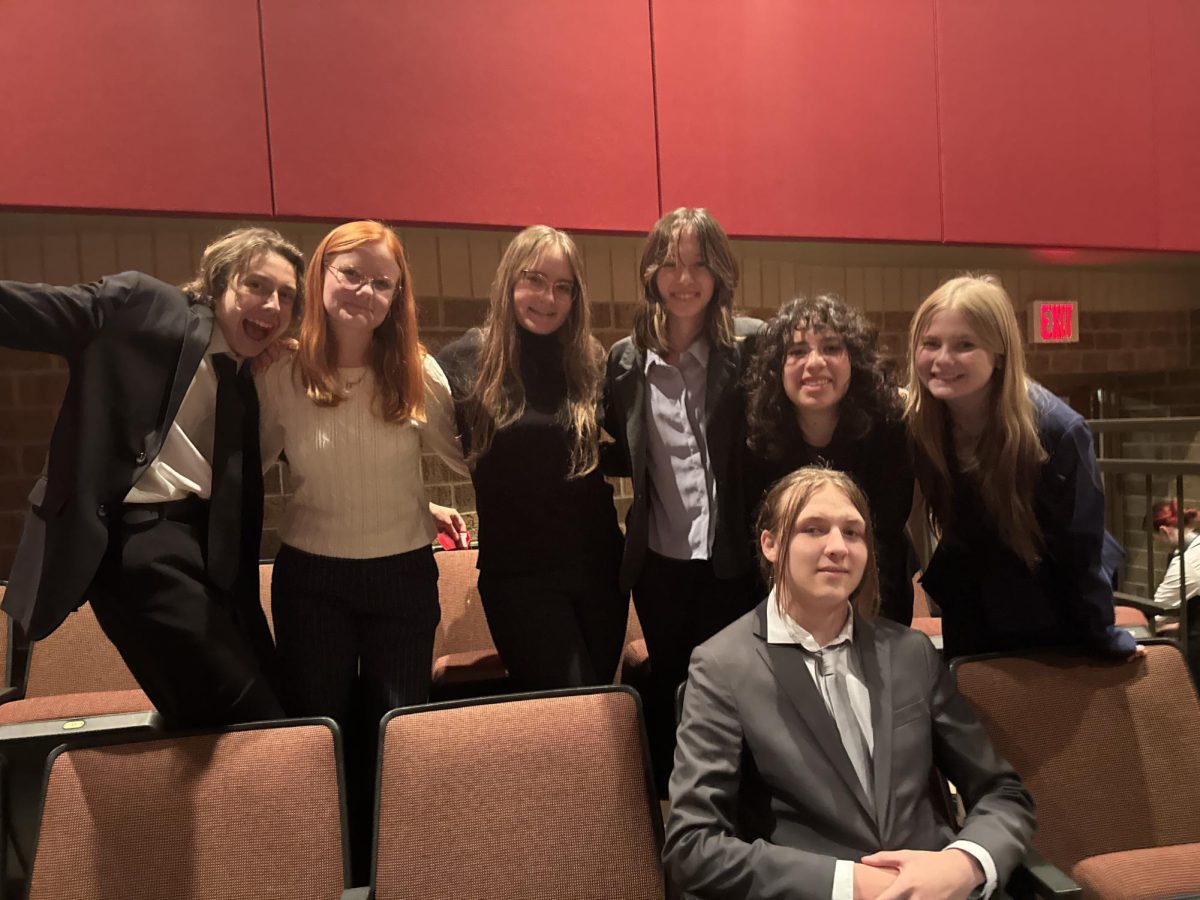 Speaking up! GHS’s Speech team at their first tournament, DeKalb Corn Classic. Julia Dominiak ‘25 said, “I was really proud of myself and everyone else at this tournament, I think we did really well.” GHS’s Speech team practices are held regularly after school. 