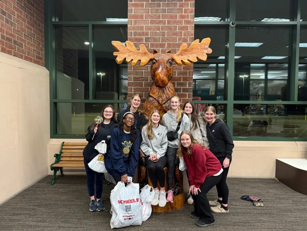 FFA Fun! The FFA group poses for a photo. They got to hang out outside of the conference and do other activities. “I got this really big lollipop. That was pretty cool!” said Gabby Kelly ‘28.